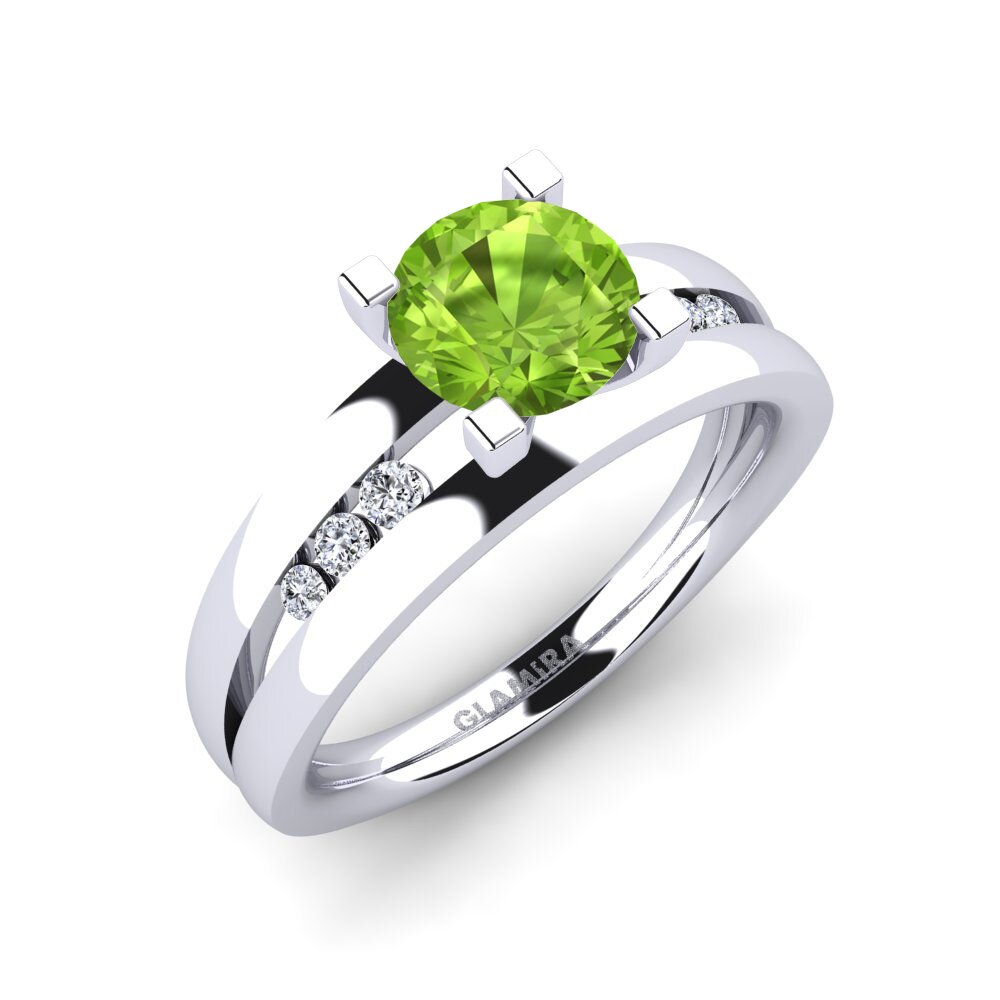 Peridot Engagement Ring Bayamine 1.0 crt