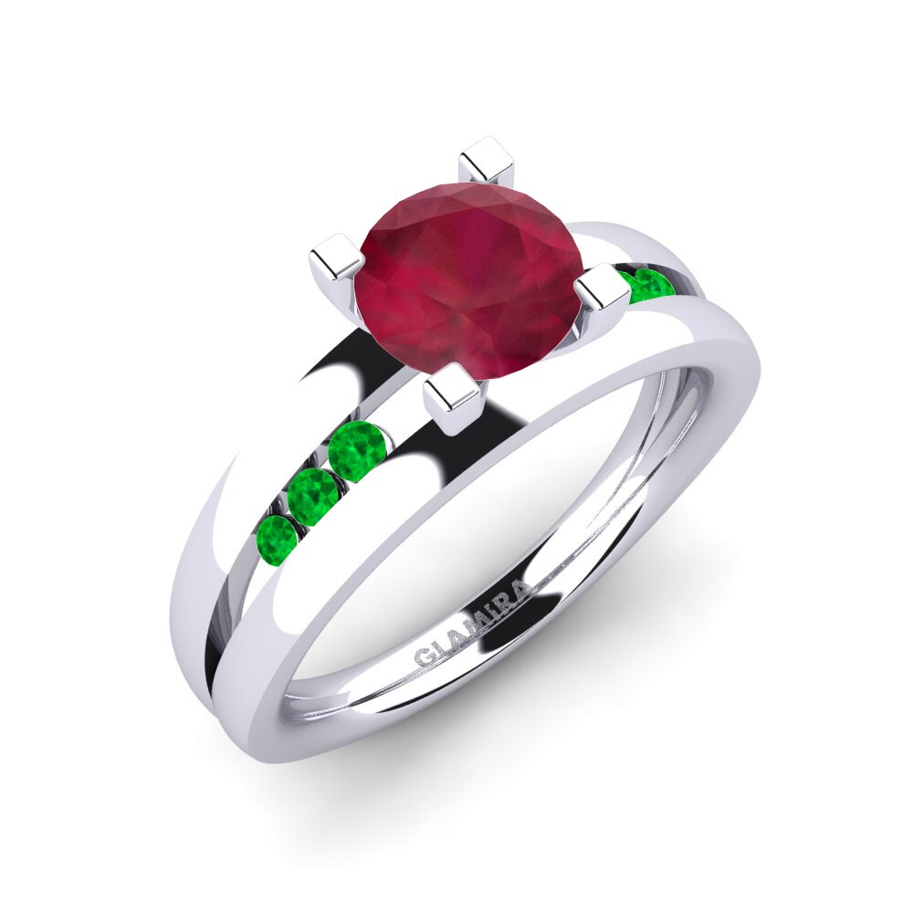 Ruby Engagement Ring Bayamine 1.0 crt
