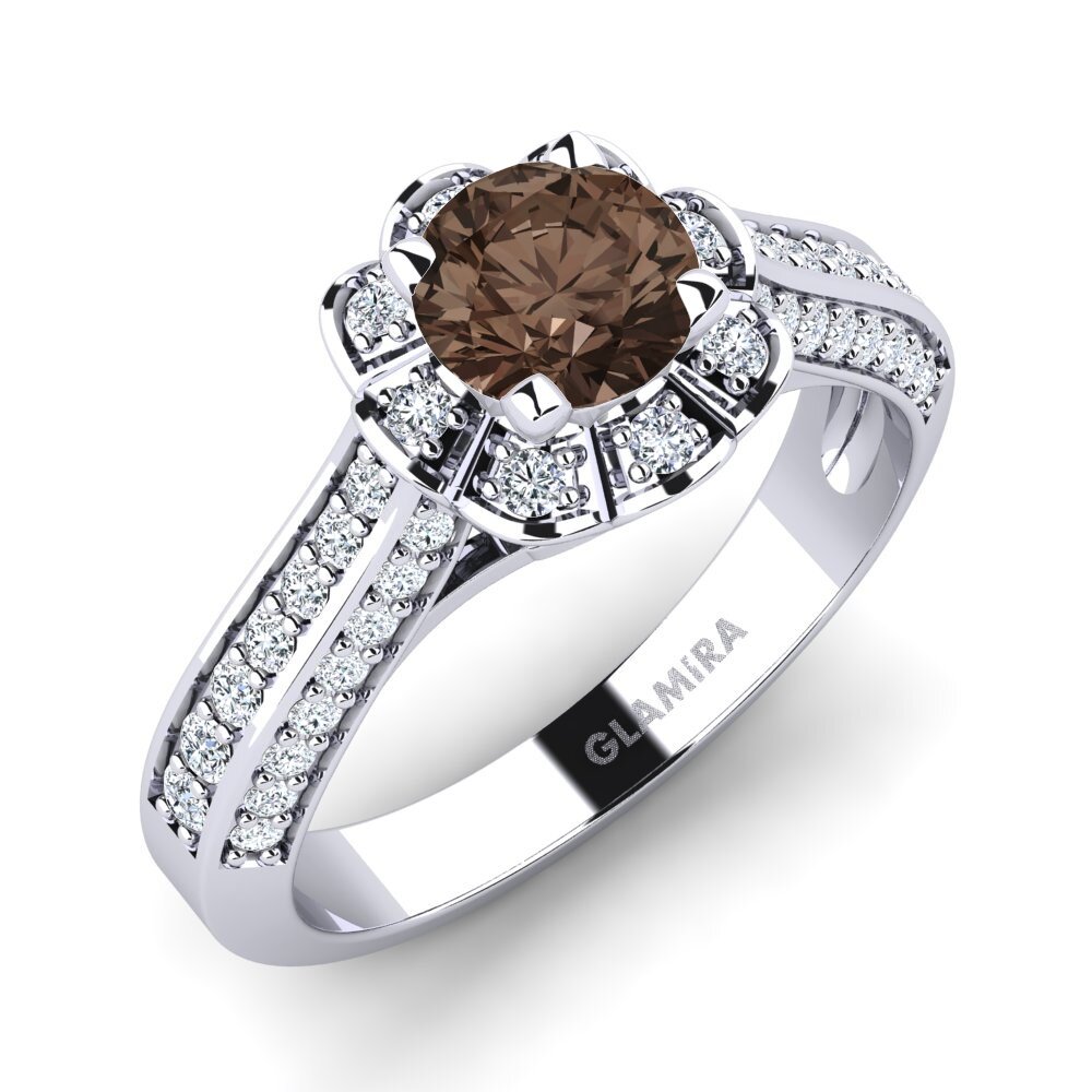 Smoky Quartz Engagement Ring Bella