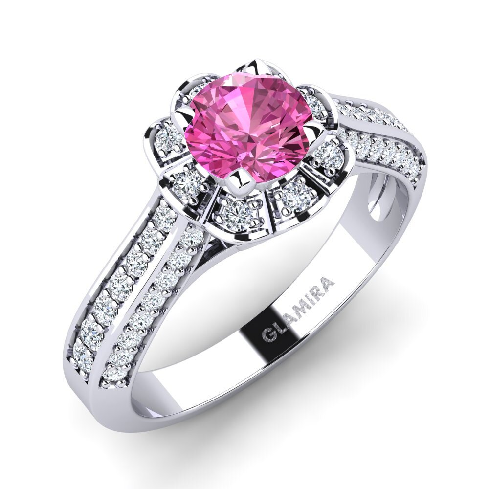 Pink Topaz Engagement Ring Bella