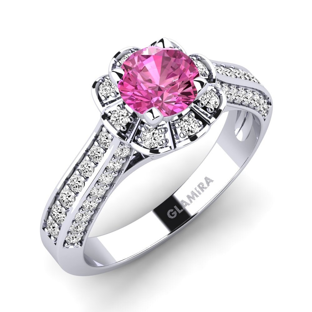 Pink Topaz Engagement Ring Bella