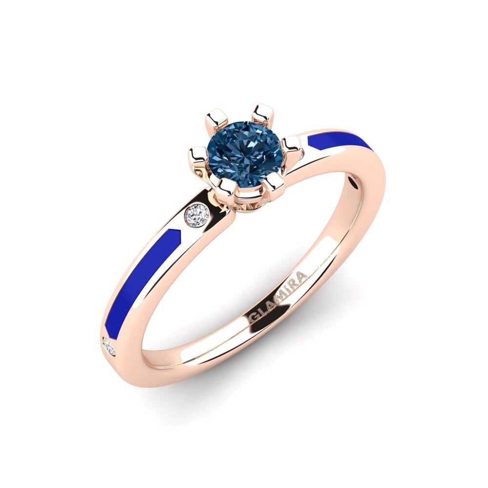 Diamante Azul Anillo de compromiso Beniamina