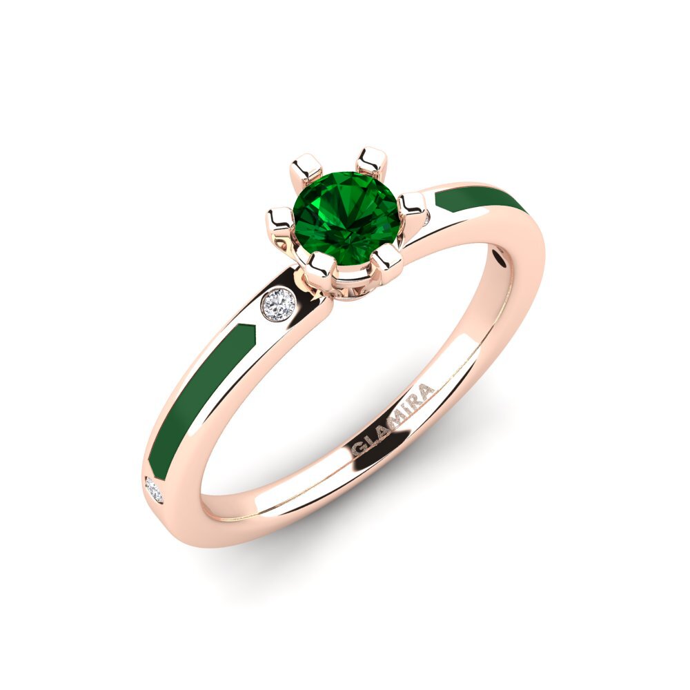 Green Zirconia Engagement Ring Beniamina