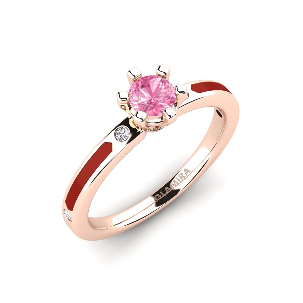 Saphir Rose Bague de fiançailles Beniamina