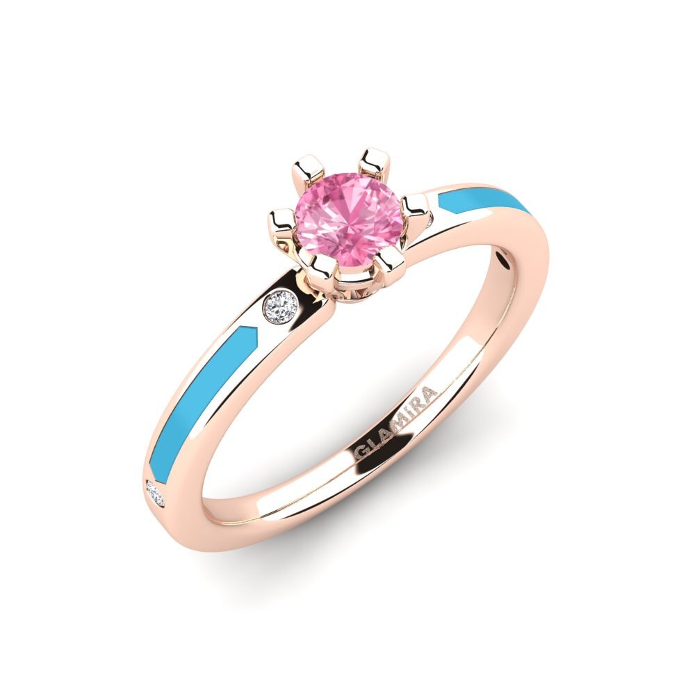 Saphir Rose Bague de fiançailles Beniamina