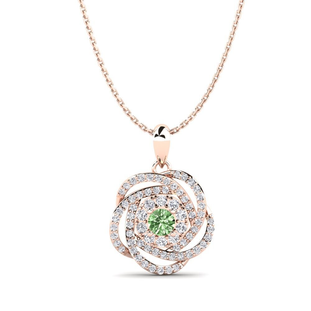 Diamant Vert Collier pour femme Bertha