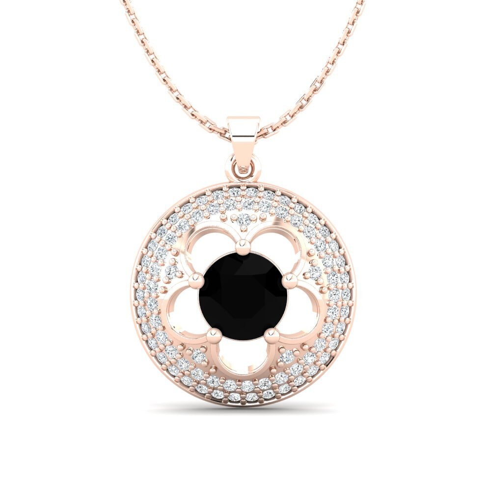 Đá Sapphire Đen Mặt dây chuyền nữ Bertina