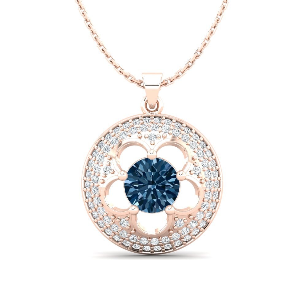 Diamante Azul Colgante de Mujer Bertina