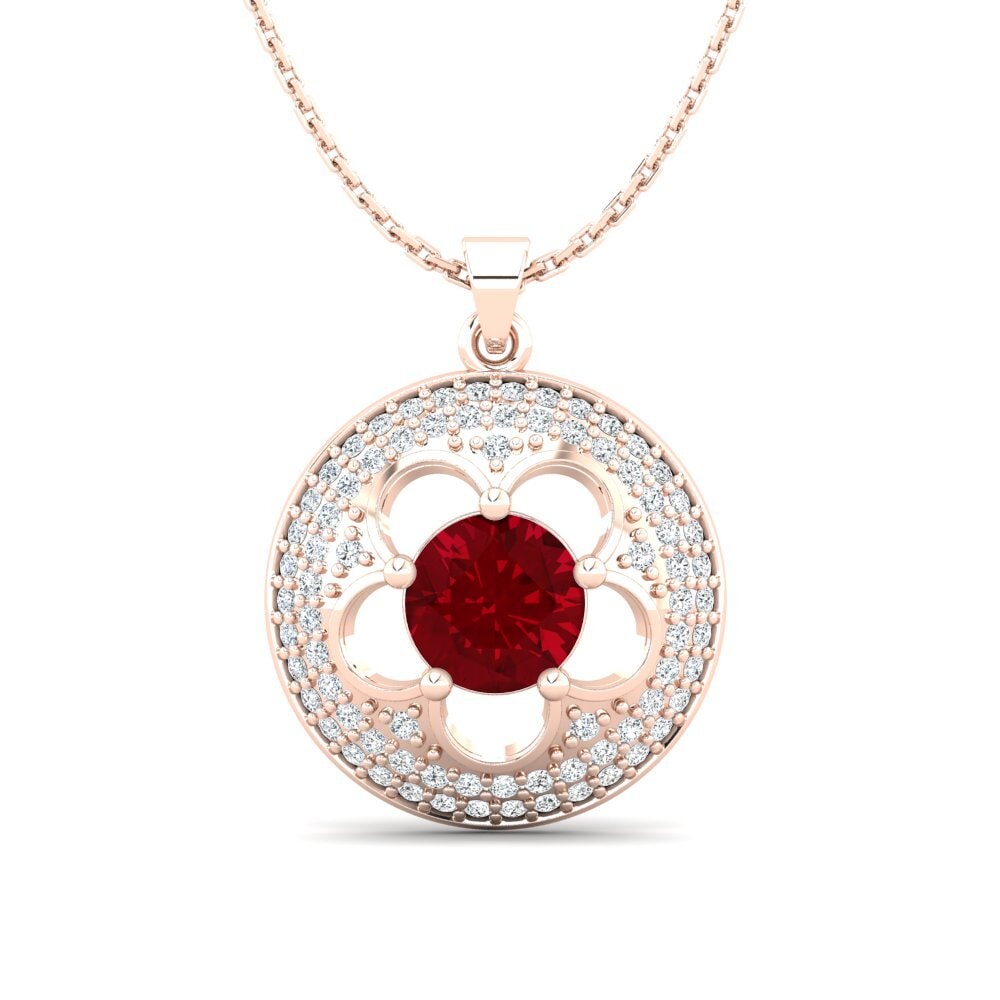 Red Zirconia Women's Pendant Bertina