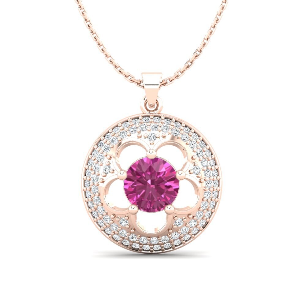 Pink Topaz Women's Pendant Bertina