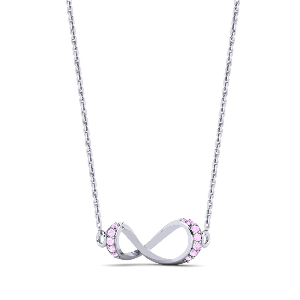 Zafiro Rosado Collar de Mujer Bessie