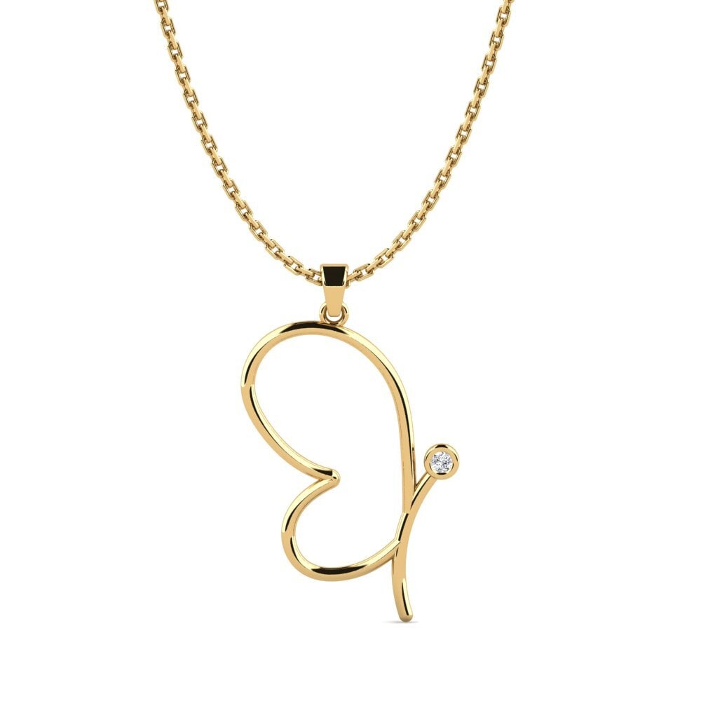 Gelbgold 375 Damen anhänger Besta