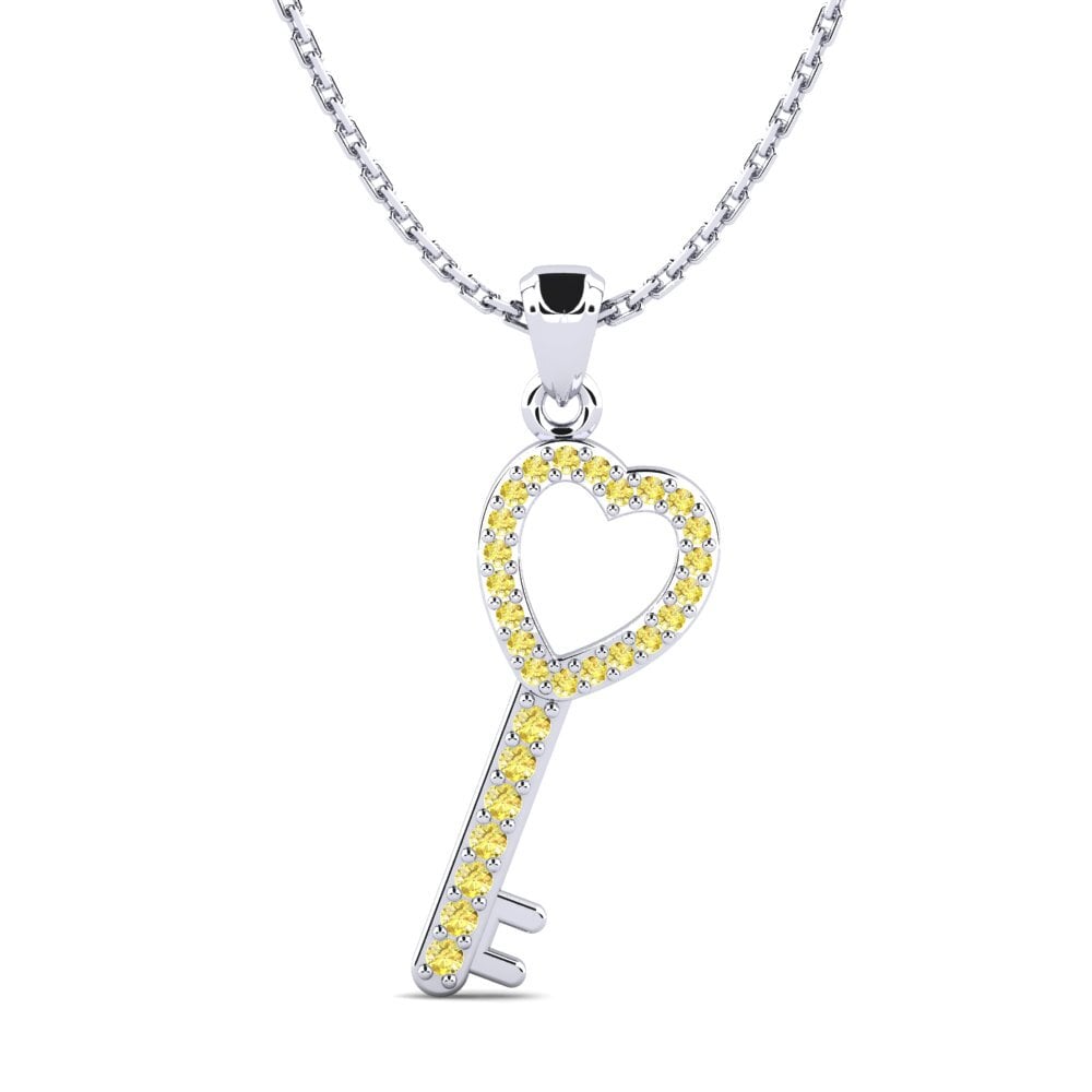 Yellow Sapphire Women's Pendant Birdella