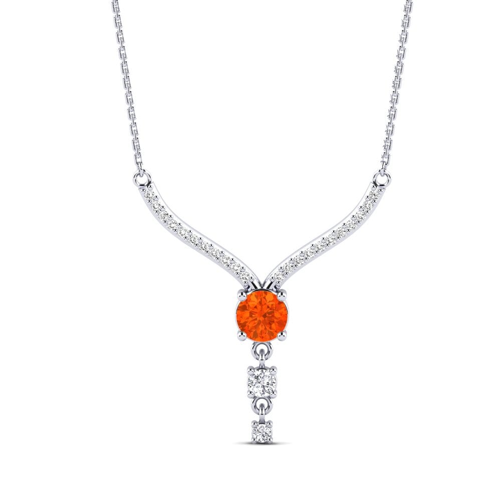 Fire Opal Women's Necklace Bonfilia