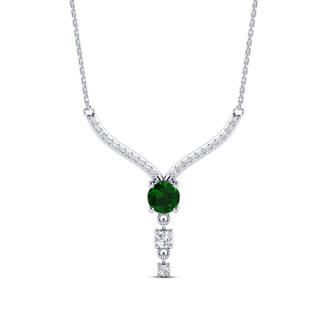 Green Tourmaline Women's Necklace Bonfilia