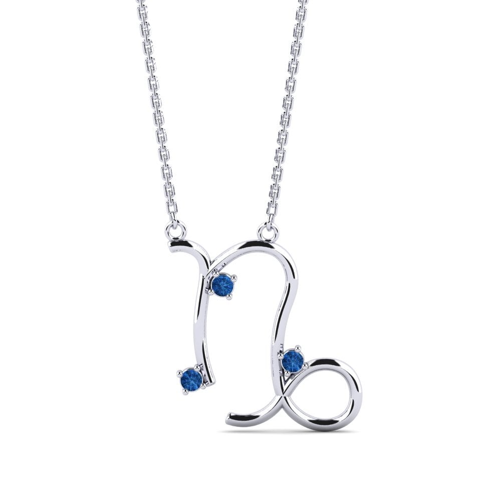 Dark Blue Zirconia Women's Necklace Brandie - Capricorn