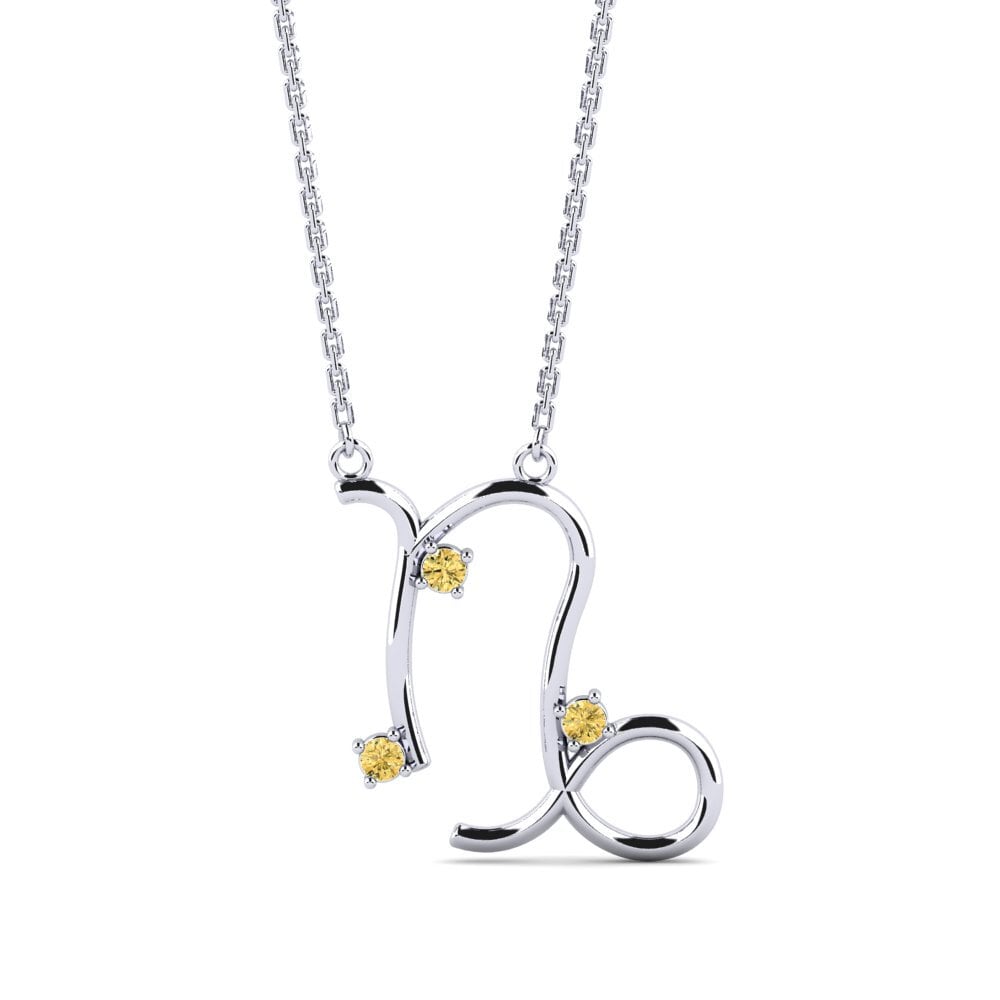 Yellow Diamond Women's Necklace Brandie - Capricorn