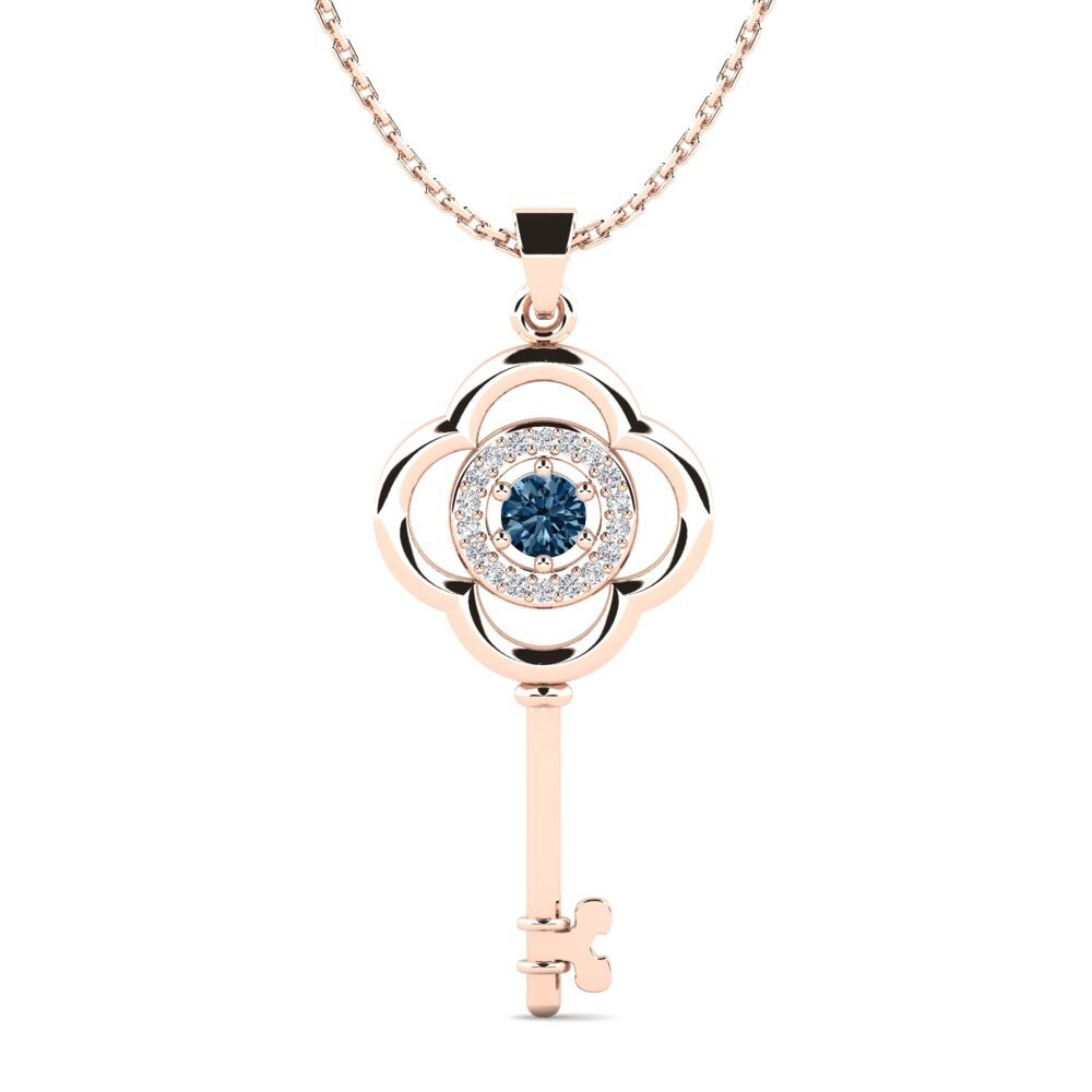 Diamante Azul Pingente Feminino Braylinn