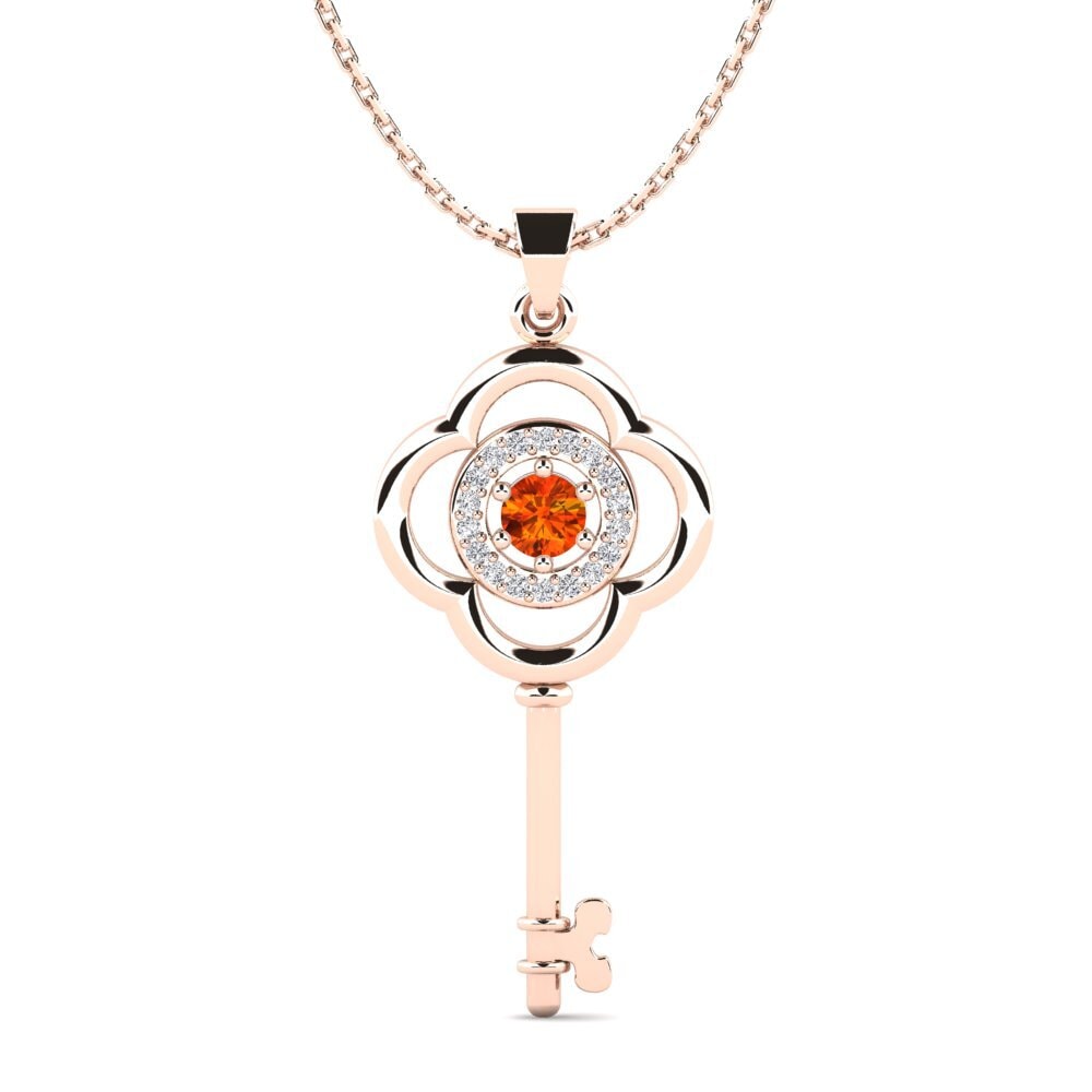 Orange Sapphire Women's Pendant Braylinn