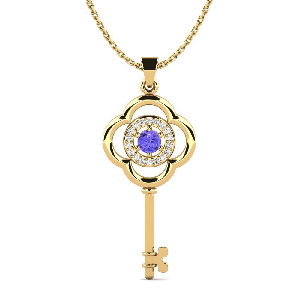 Gelbgold 585 Tansanit Damen anhänger Braylinn