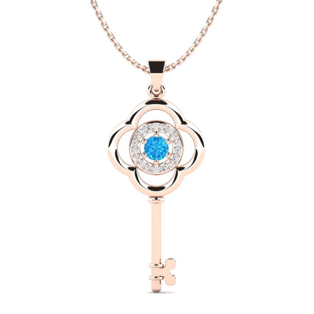 Topacio azul Colgante de Mujer Braylinn