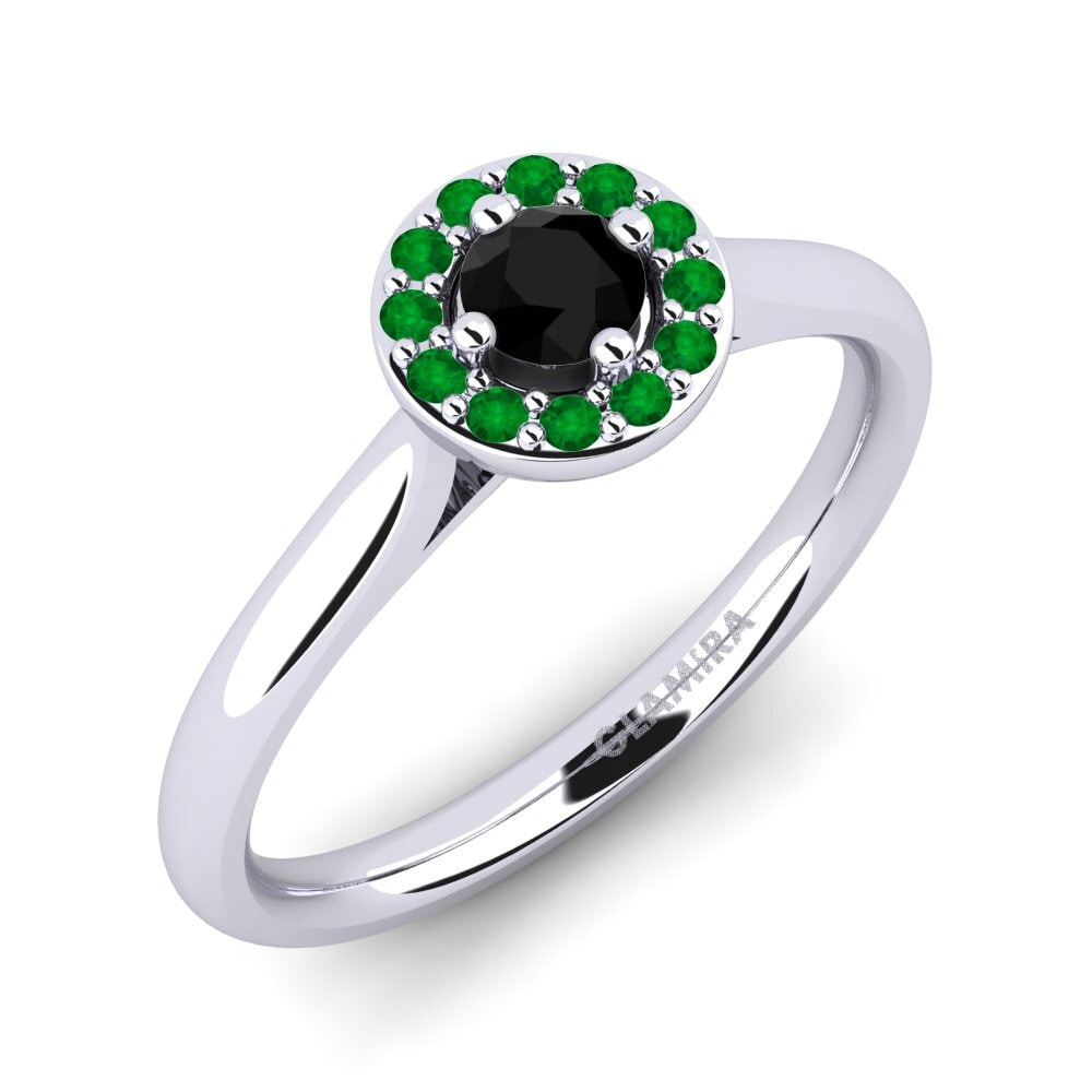 Black Sapphire Engagement Ring Brianna