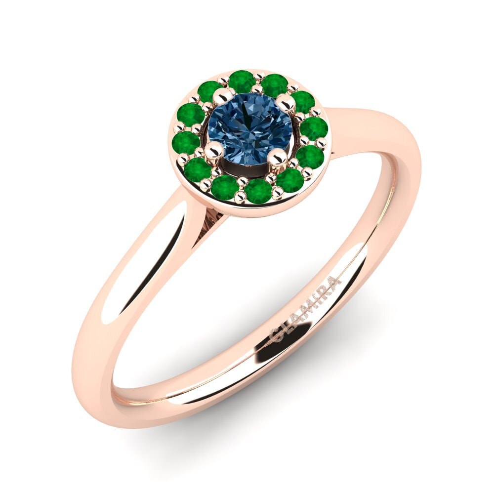 9k Oro Rosa Anillo de compromiso Brianna