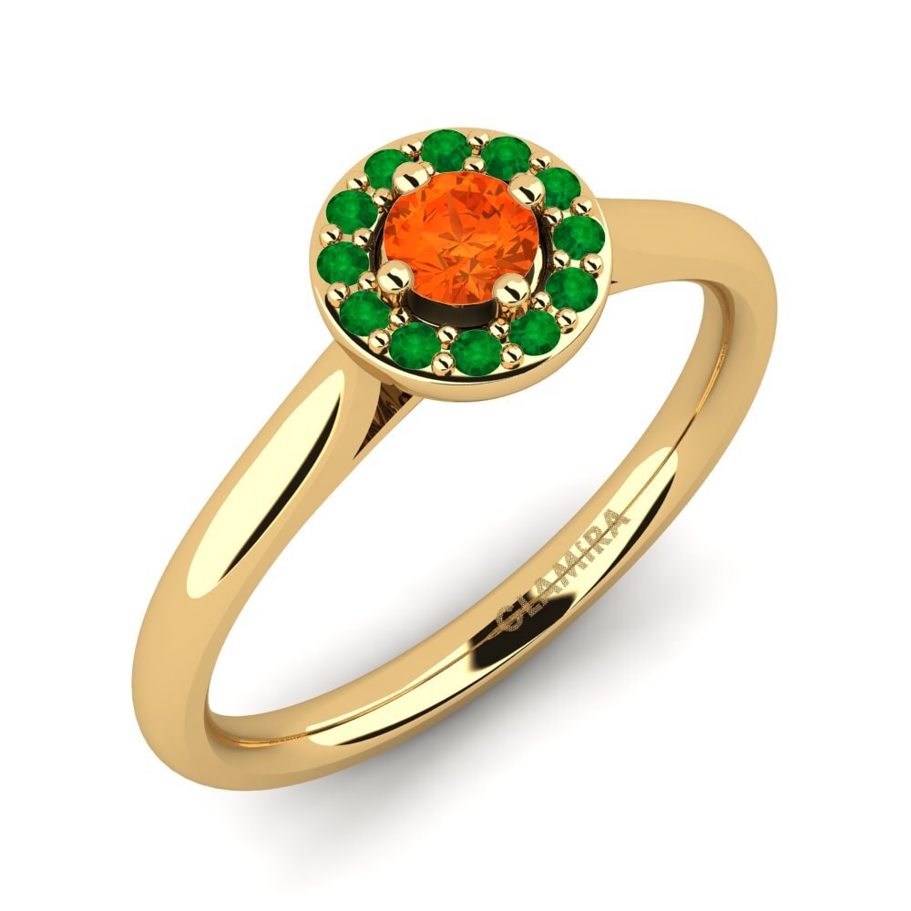 9ct Yellow Gold Fire Opal Engagement Ring Brianna