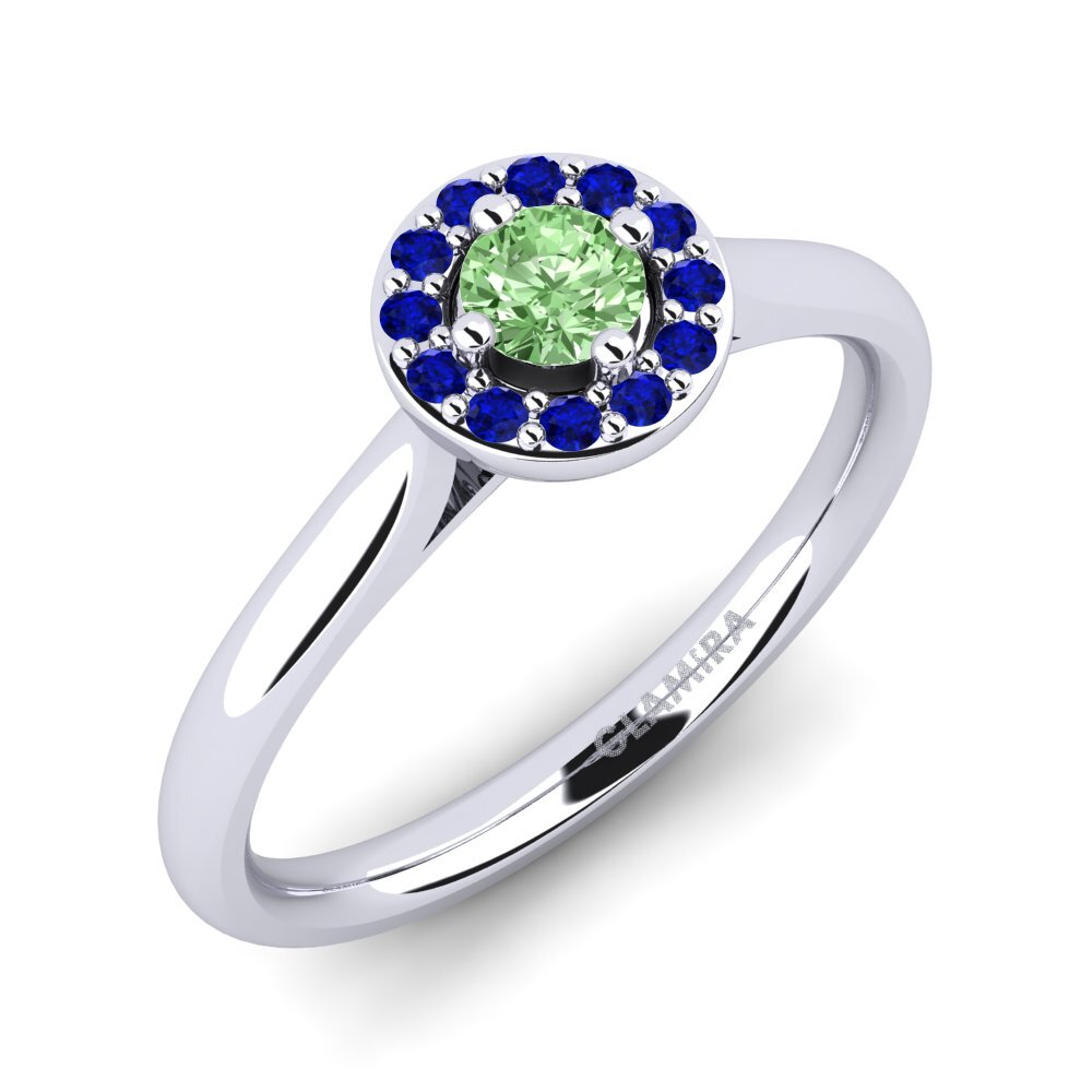 Diamante Verde Anillo de compromiso Brianna