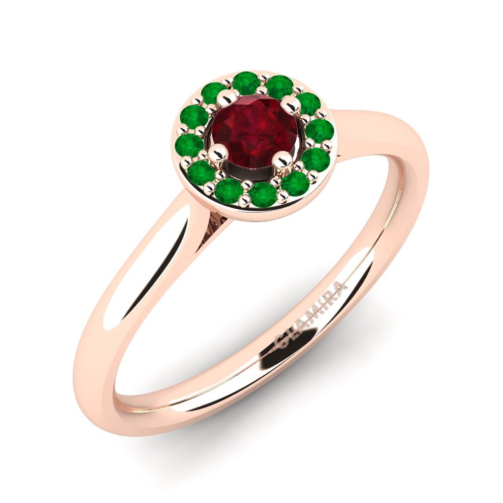 9k Oro Rosa Anillo de compromiso Brianna