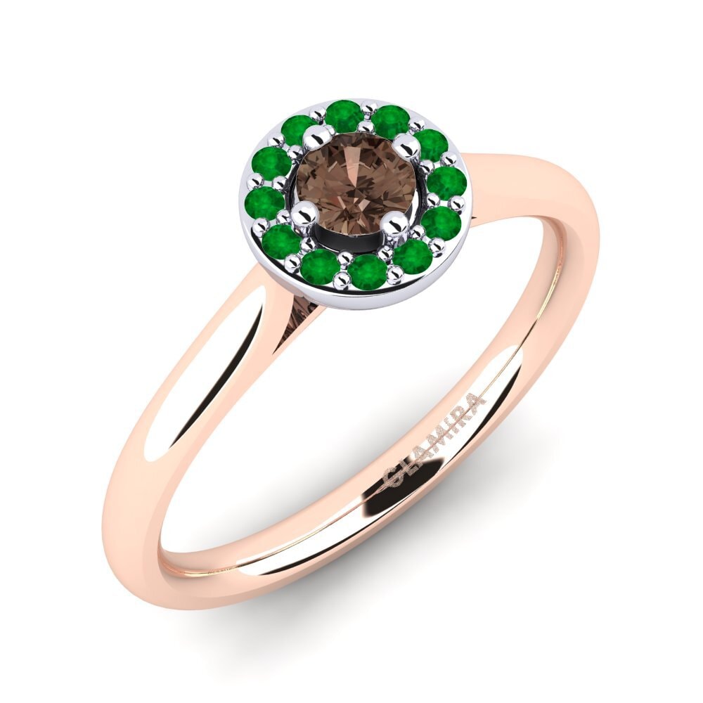 18K Rose & White Gold Engagement Ring Brianna