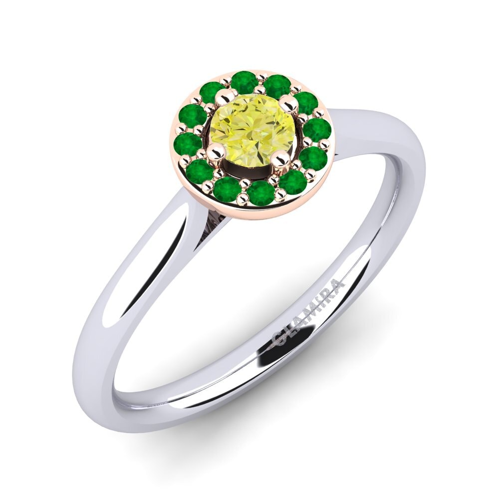 14K White & Rose Gold Engagement Ring Brianna