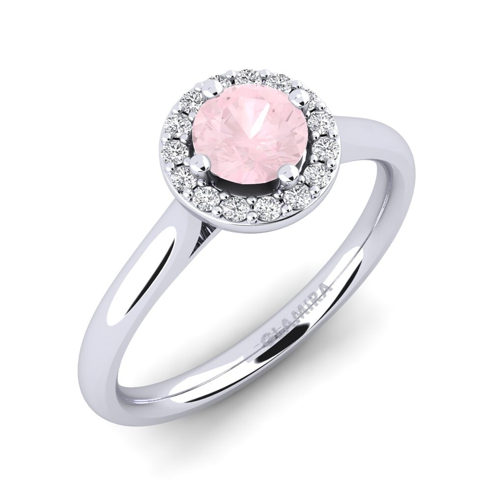 Rose Quartz Engagement Ring Brianna 0.5 crt