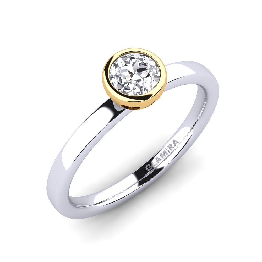 14ct White / Yellow Gold Lab Grown Diamond Engagement Ring Bridal Passion 0.5 crt