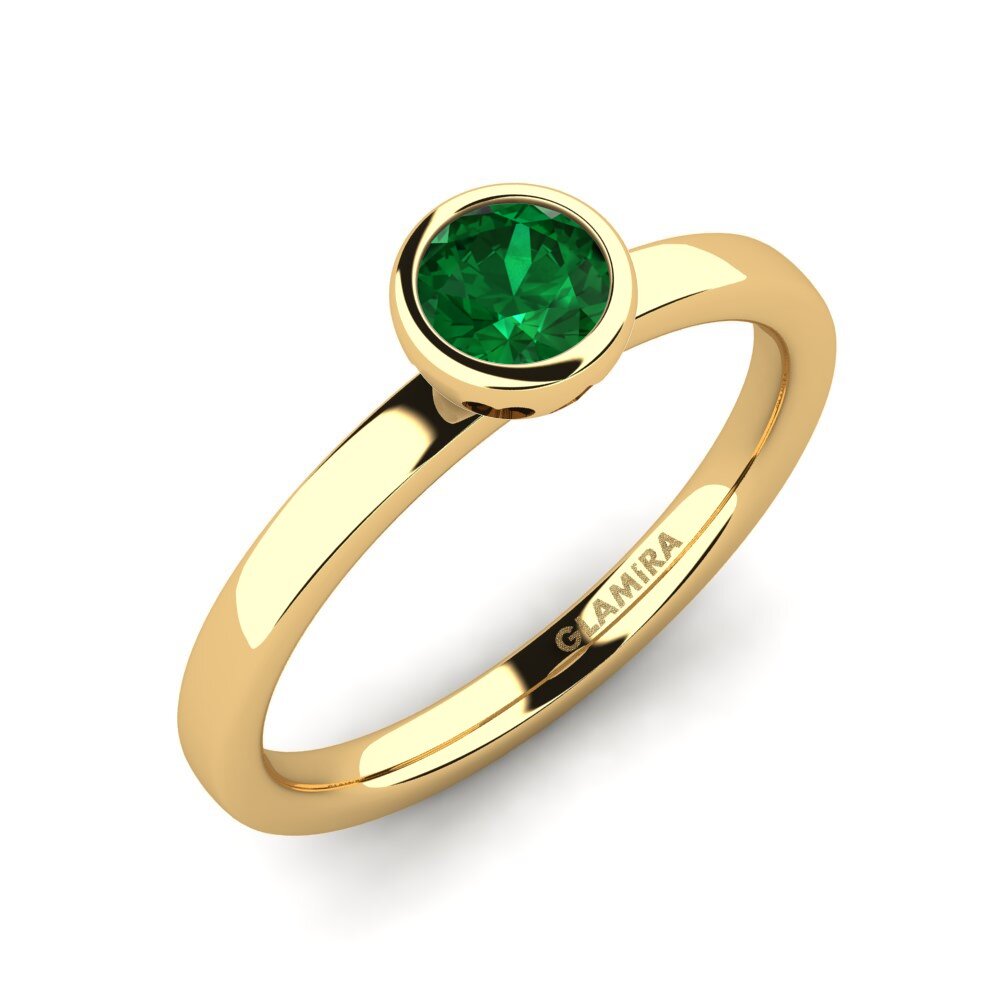 Emerald (Lab Created) Engagement Ring Bridal Passion 0.5 crt