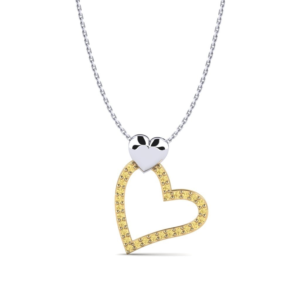 Vàng Trắng-Vàng 18K Kim Cương Vàng Mặt dây chuyền nữ Brylee