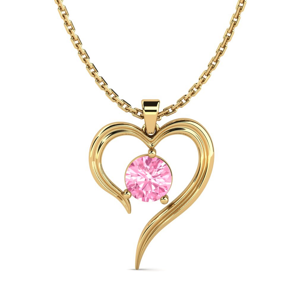 Zafiro Rosado Colgante de Mujer Buidhe