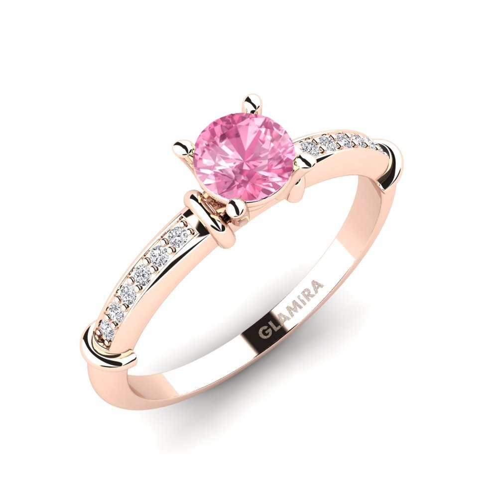 14ct Rose Gold Pink Sapphire Engagement Ring Byrne