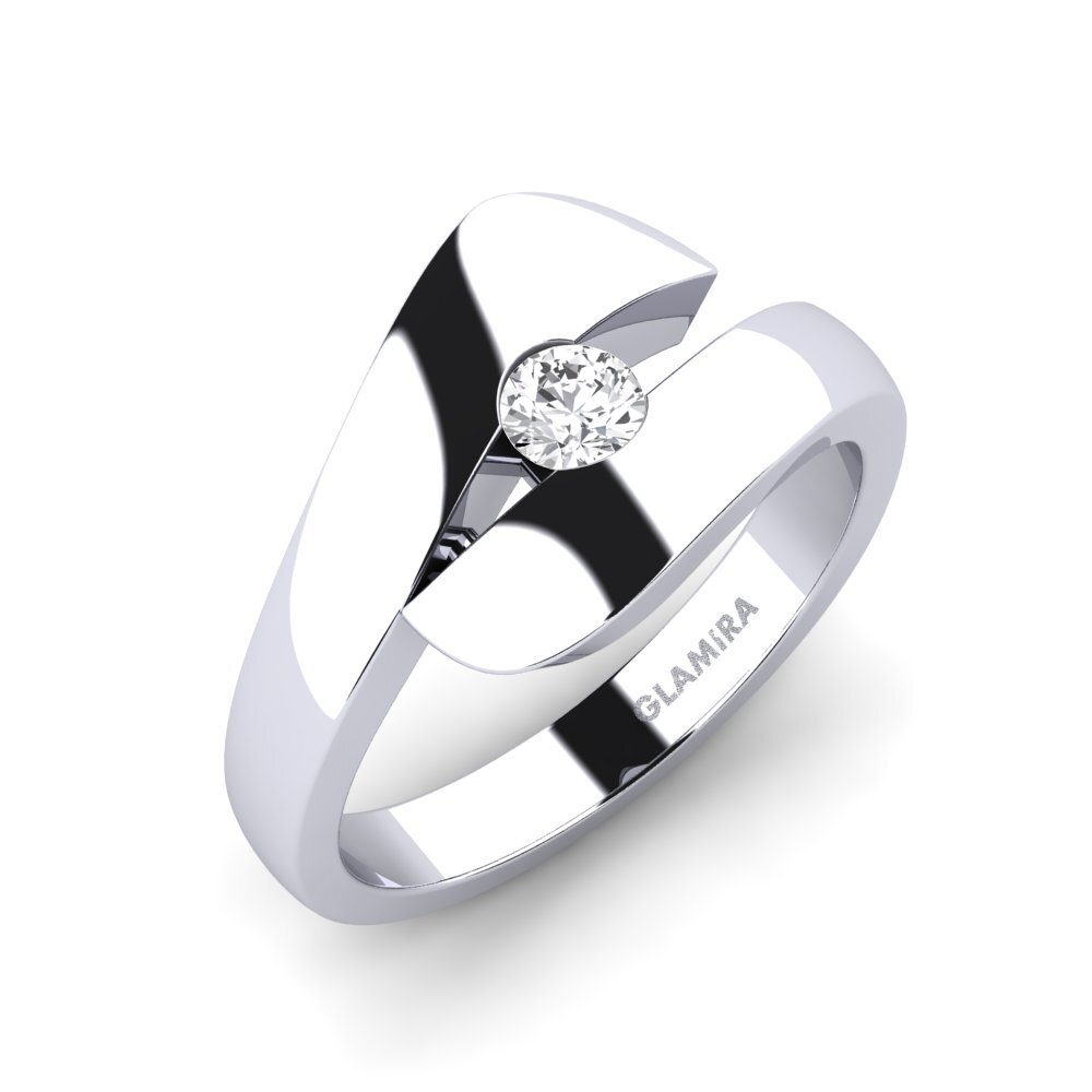 White sapphire Engagement Ring Calvina