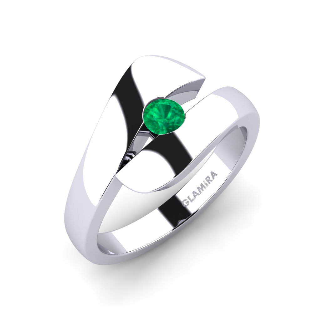 Emerald Engagement Ring Calvina