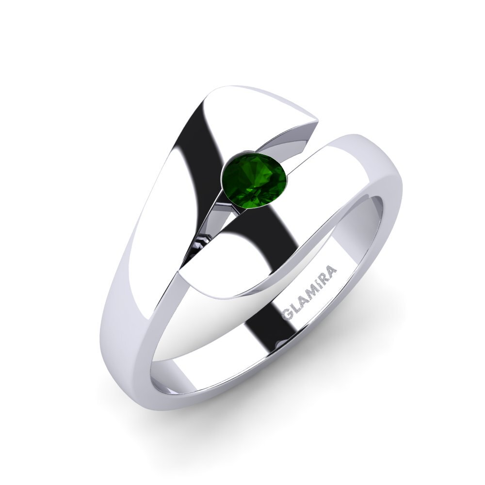 Green Tourmaline Engagement Ring Calvina