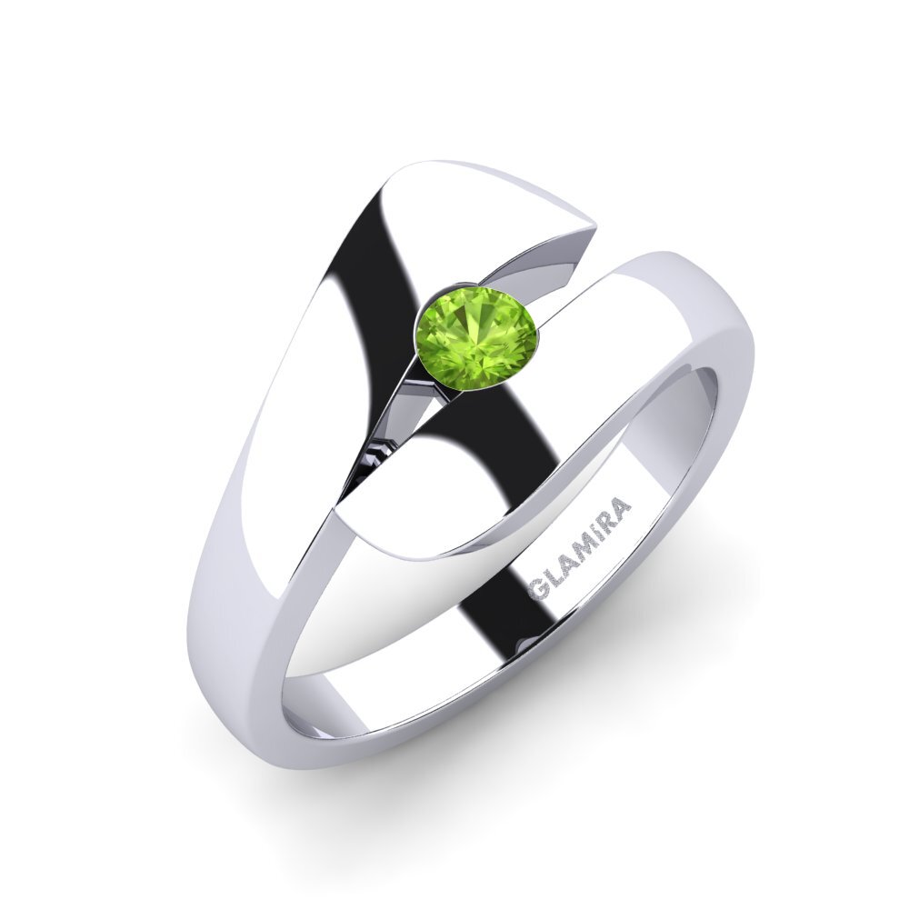 Peridot Engagement Ring Calvina
