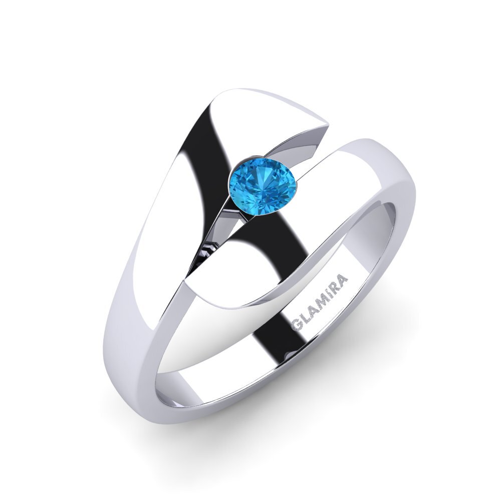 Blue Topaz Engagement Ring Calvina