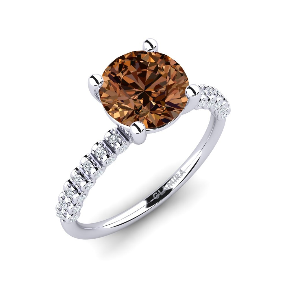 Brown Diamond Engagement Ring Cannoli 2.0 crt