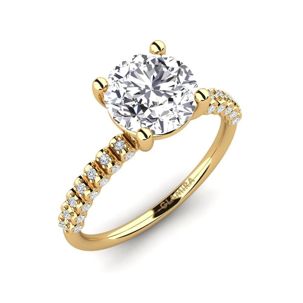 14ct Yellow Gold Engagement Ring Cannoli 2.0 crt