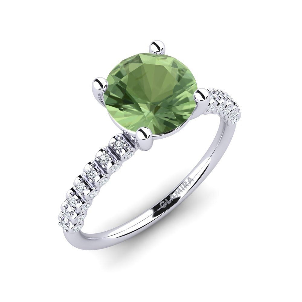 Green Sapphire Engagement Ring Cannoli 2.0 crt