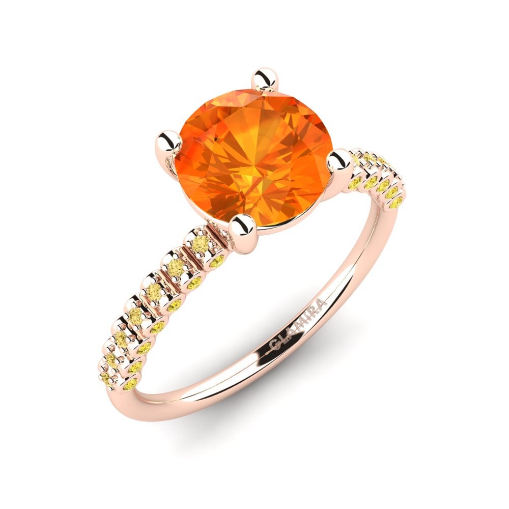 14ct Rose Gold Engagement Ring Cannoli 2.0 crt