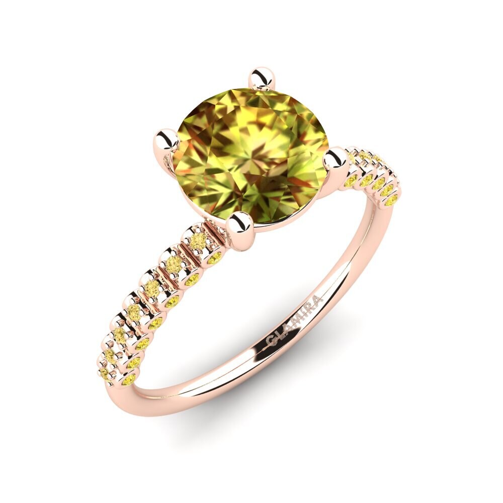 14K Rood Goud Sultan Steen Verlovingsring Cannoli 2.0 crt