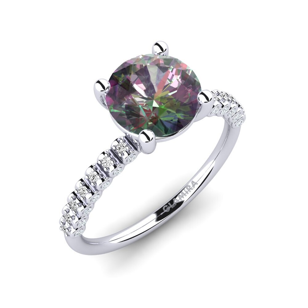 Mystic Topaz Engagement Ring Cannoli 2.0 crt