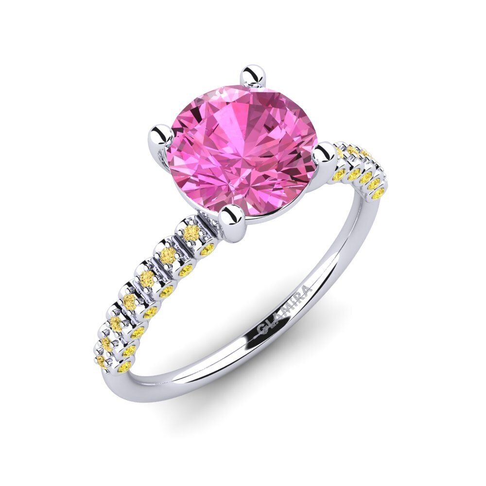 Pink Topaz Engagement Ring Cannoli 2.0 crt
